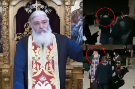 Scandalos: Un preot cunoscut, filmat când lovește o femeie